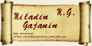 Miladin Gajanin vizit kartica